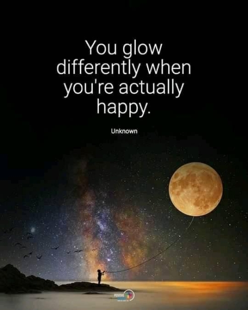 Happiness makes you glow