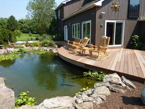 Rhinebeck house with Koi Pond