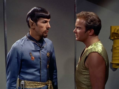 A tender scene between Mirrorverse Spock and Kirk