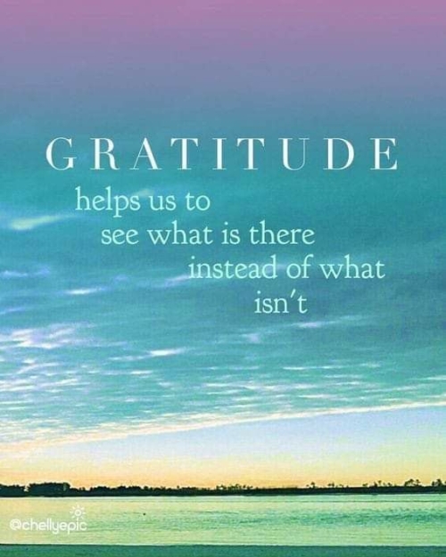 Gratitude helps us