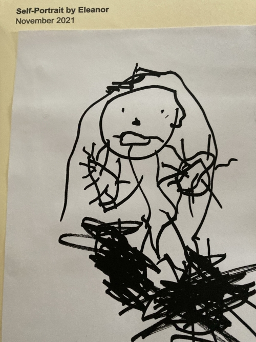 self portrait of my granddaughter at age 3