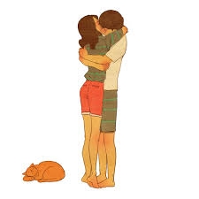 Hugging loved one 