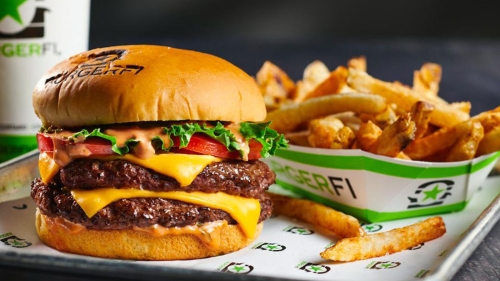 burger and fries