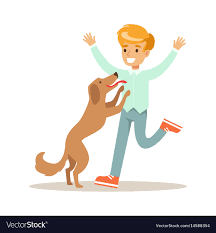 playing with dog